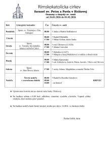 thumbnail of Farské oznamy od 26.01.2026 do 01.02.2026