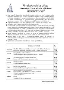 thumbnail of Farské oznamy – webová stránka