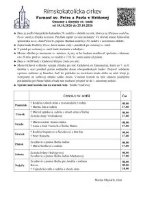 thumbnail of Farské oznamy od 19.10. do 25.10.2026
